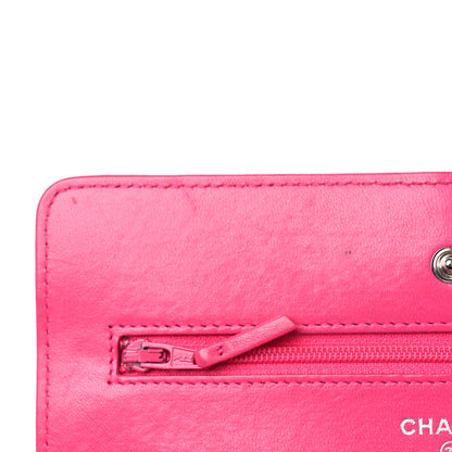 Chanel Lambskin Quilted Wallet on Chain WOC Pink 12 of 21