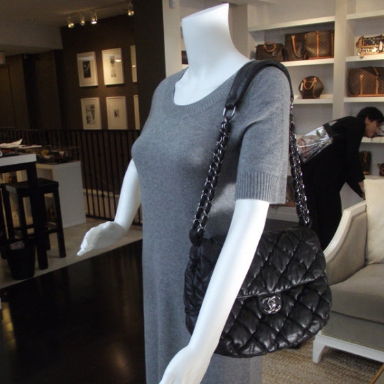 Chanel Lambskin Bubble Quilt Flap Bag Black 2 of 11