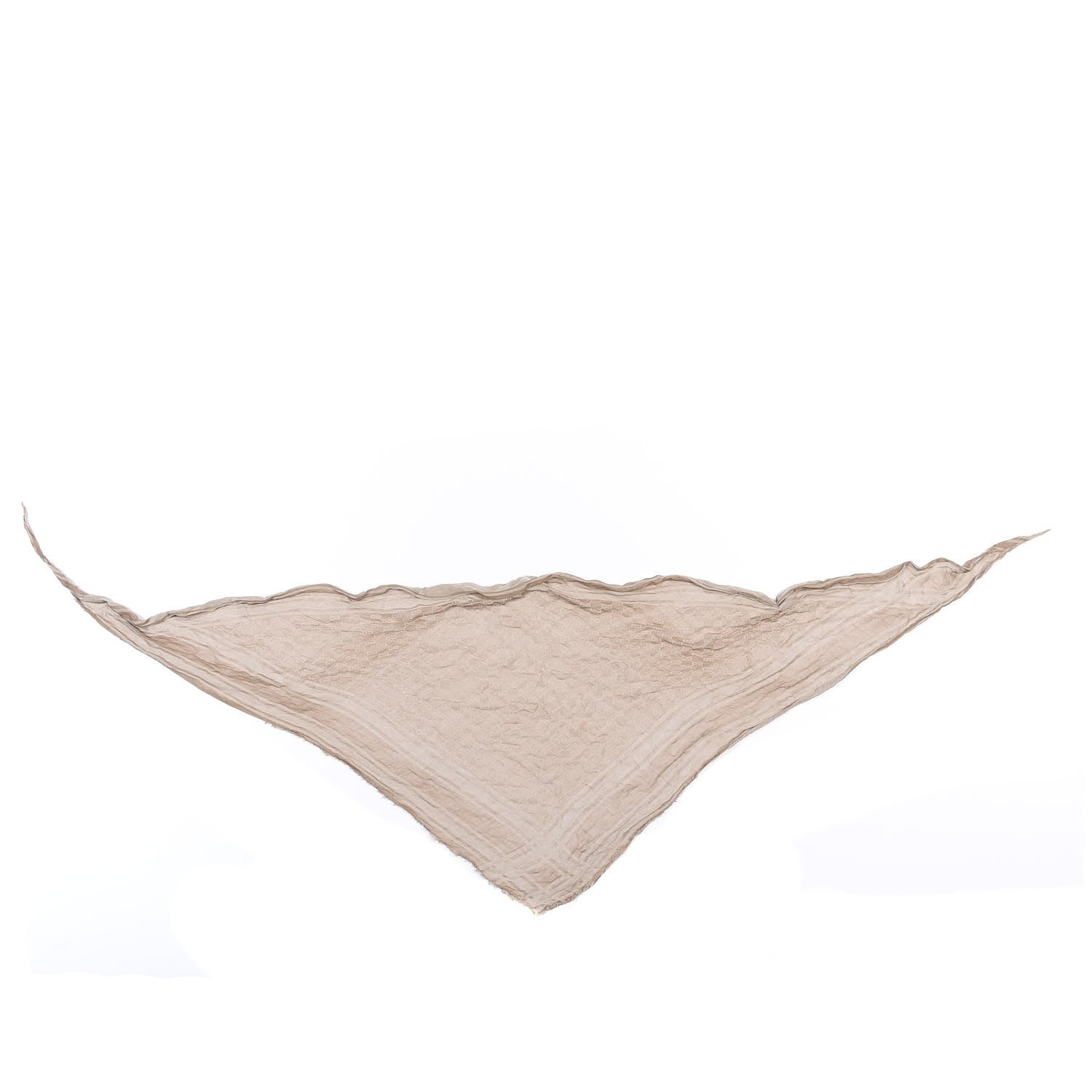 Gucci Modal Silk Monogram Fringe Scarf Beige 3 of 4