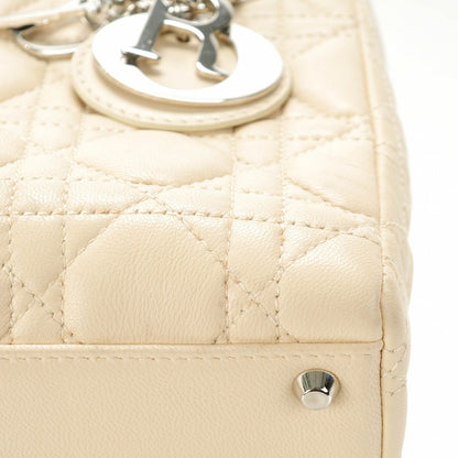 Christian Dior Lambskin Cannage Mini Lady Dior Light Beige 9 of 9