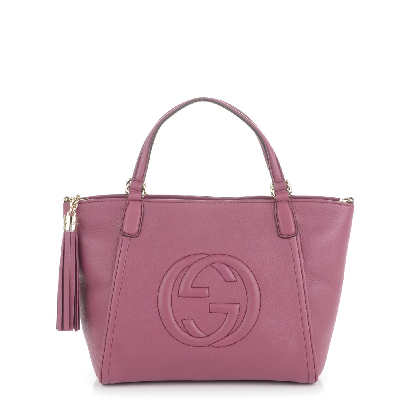 Pebbled Calfskin Small Soho Top Handle Bag Peonia Flower