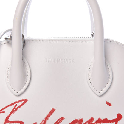Balenciaga Calfskin Lipstick Logo XXS Ville Top Handle Bag White 8 of 10