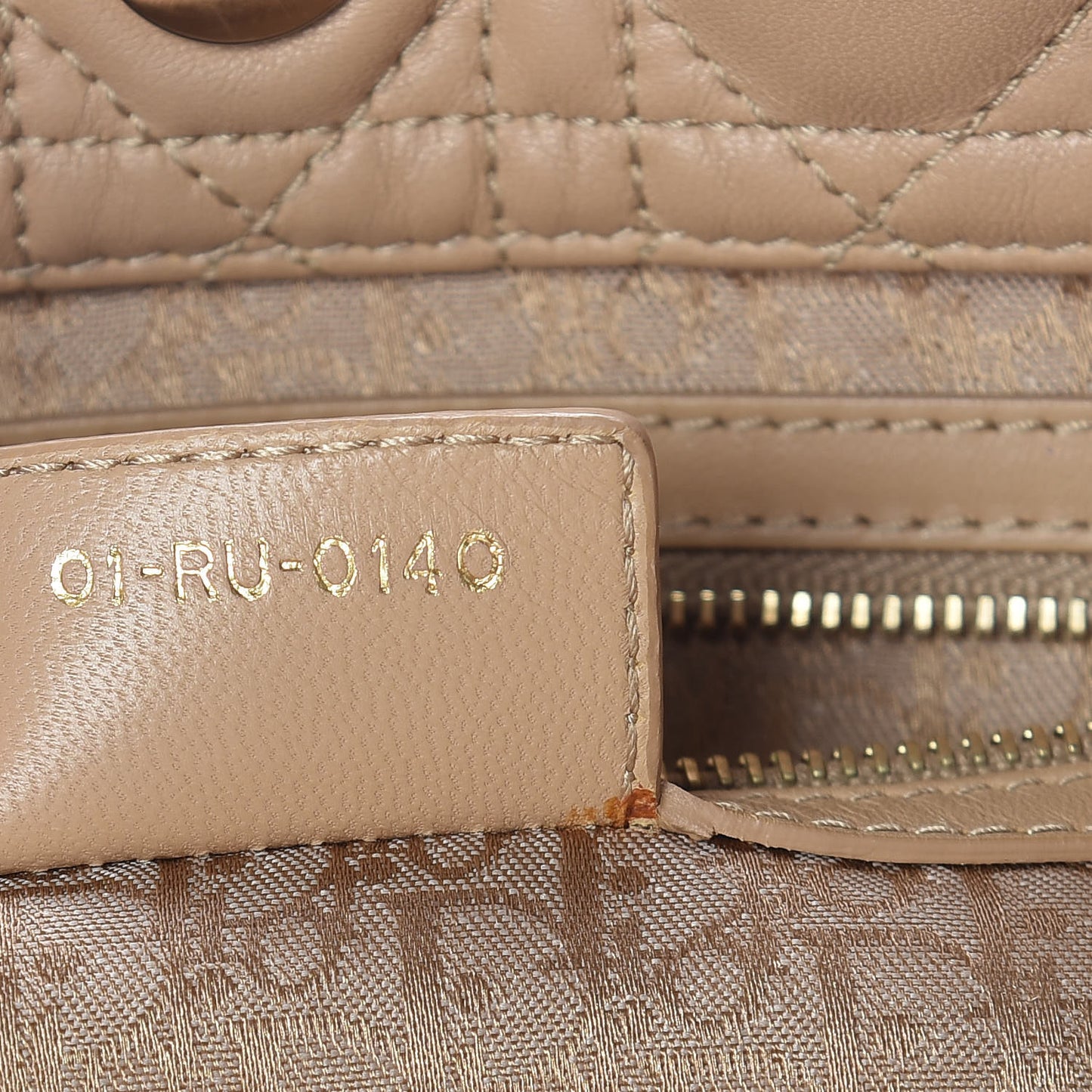 Lambskin Cannage Large Dior Soft Shopping Tote Beige