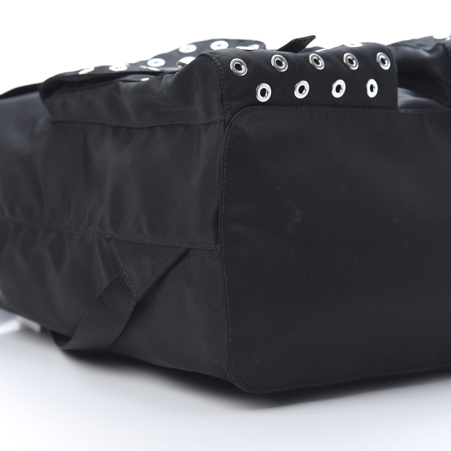 Tessuto Nylon Grommet Backpack Black