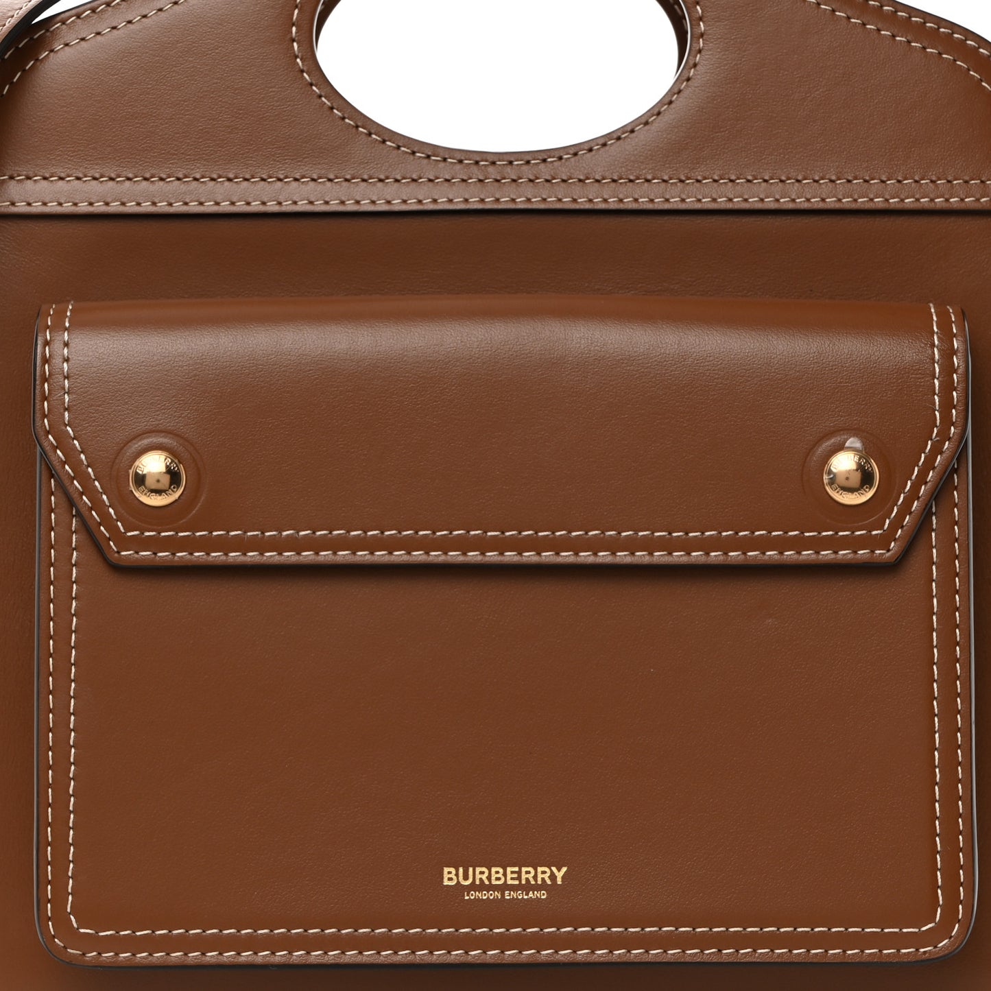 Smooth Calfskin Mini Pocket Bag Malt Brown