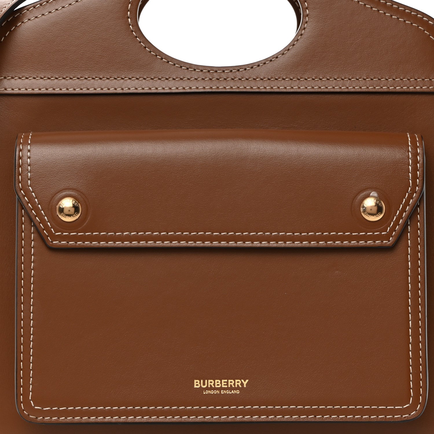 Burberry Smooth Calfskin Mini Pocket Bag Malt Brown 9 of 12