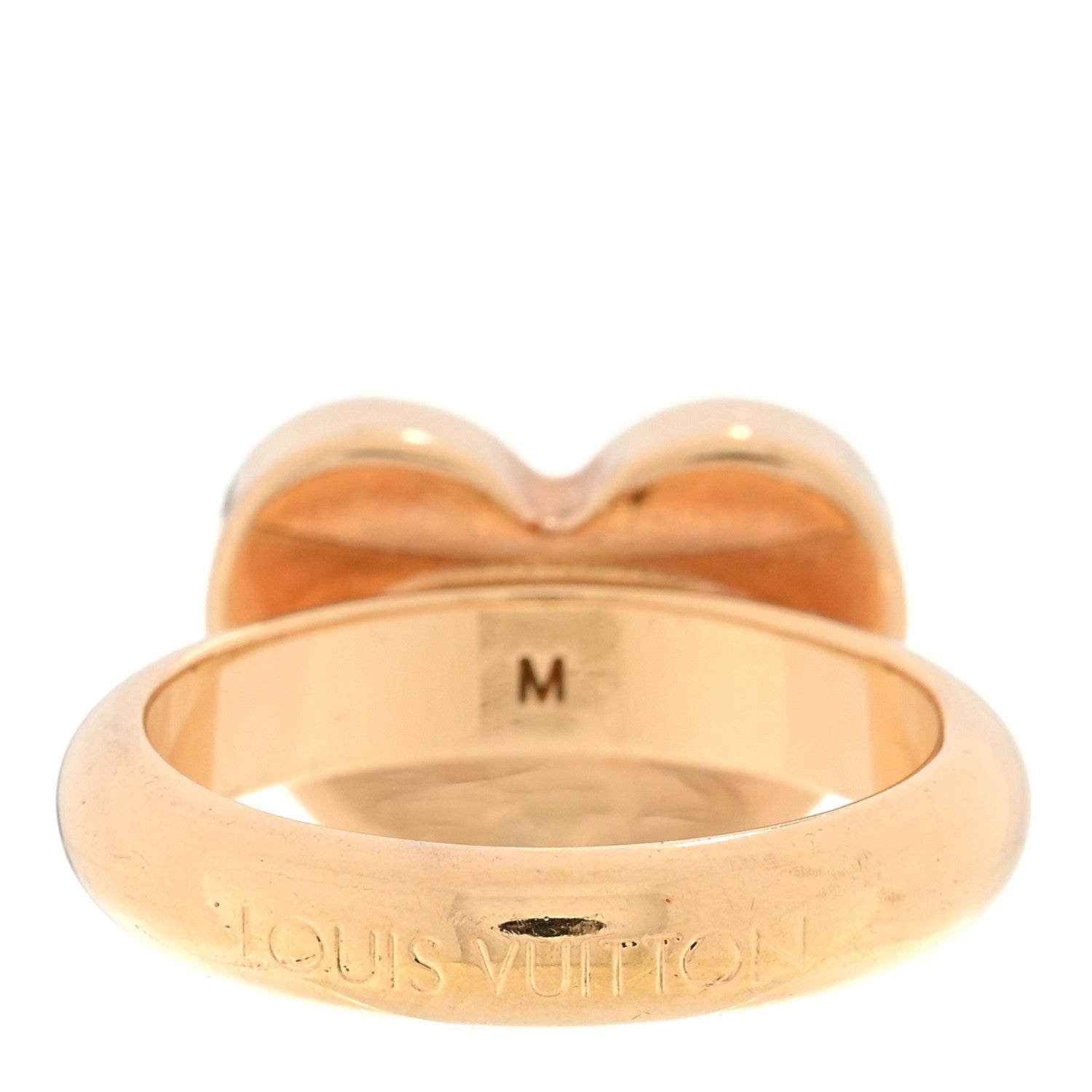 Louis Vuitton Damier Valentine Heart Ring M 53 6.25 Gold 3 of 4