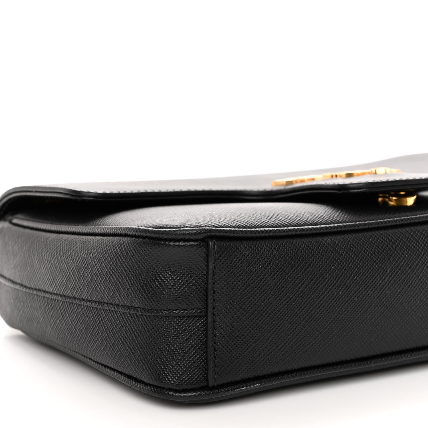 Prada Saffiano Flap Shoulder Bag Black 8 of 9