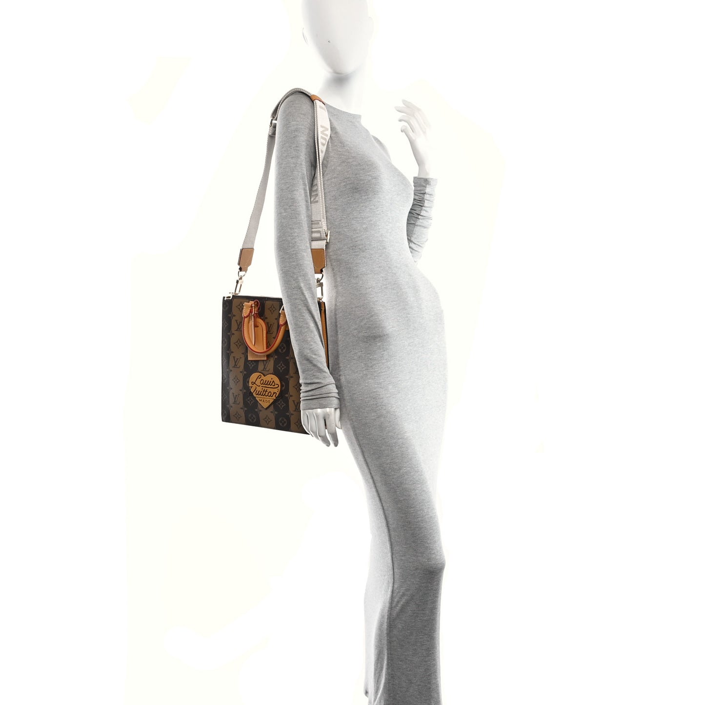 X NIGO Reverse Monogram Stripes Sac Plat Cross