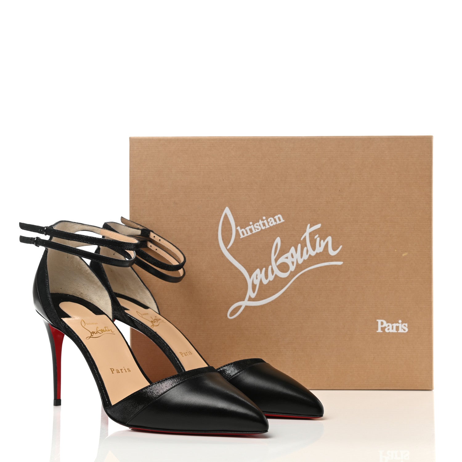 Christian Louboutin Suede Kid Uptown Double 85 Pumps 41.5 Black 9 of 9