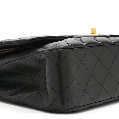 Chanel Lambskin Quilted Medium Double Flap Black 9 of 10