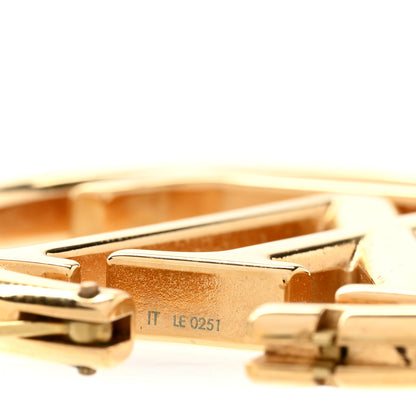 Louis Vuitton Metal Louise Hoop Earrings Gold 4 of 4