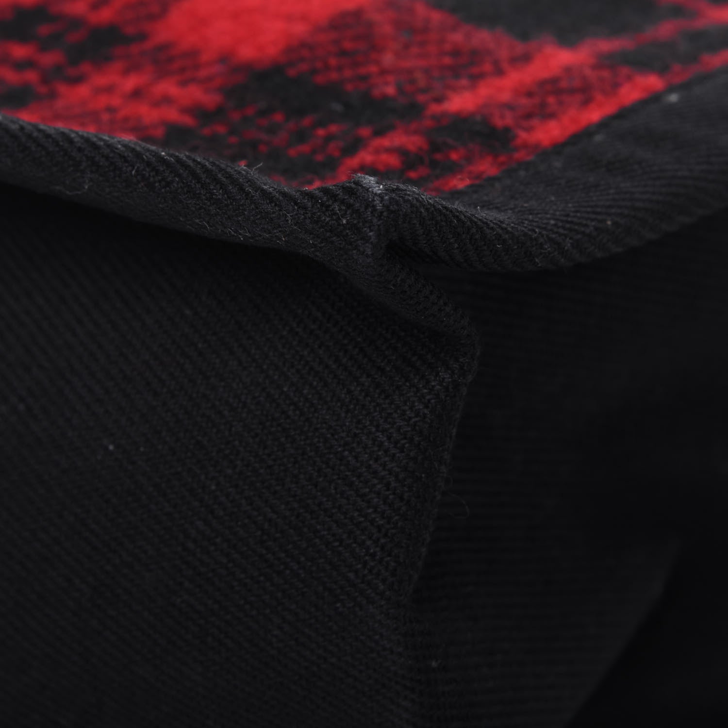 Saint Laurent Wool Tartan Rive Gauche Noe Tote Red Black 11 of 16
