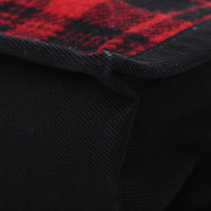 Saint Laurent Wool Tartan Rive Gauche Noe Tote Red Black 11 of 16