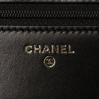 Chanel Lambskin Quilted Trendy CC Wallet On Chain WOC Black 6 of 12