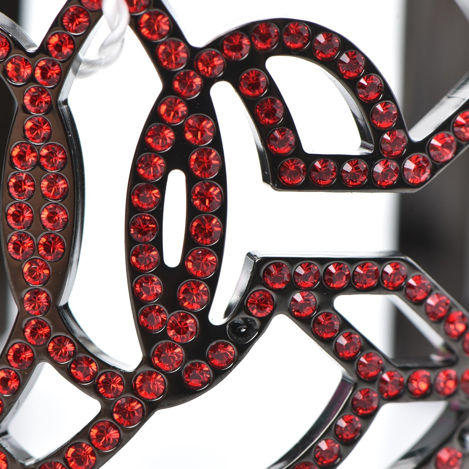 Chanel Crystal CC Cuff Red Black 5 of 5