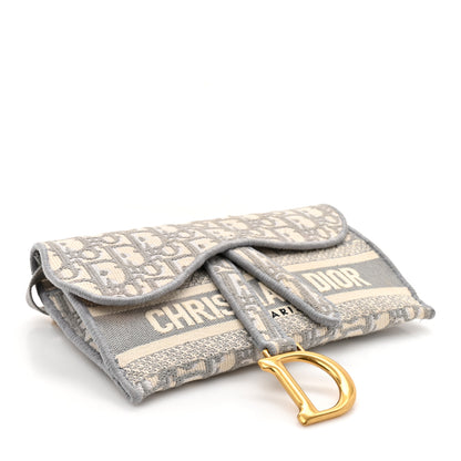 Christian Dior Oblique Slim Saddle Pouch Grey 4 of 13