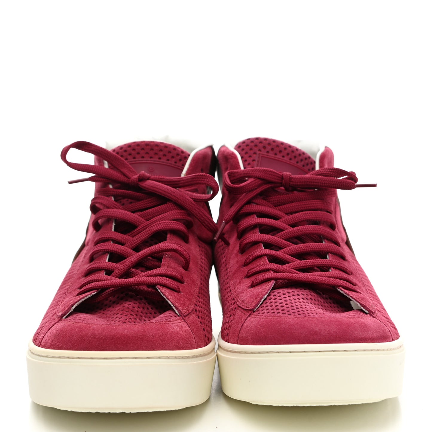 Nubuck High Top Sneakers 8 Burgundy