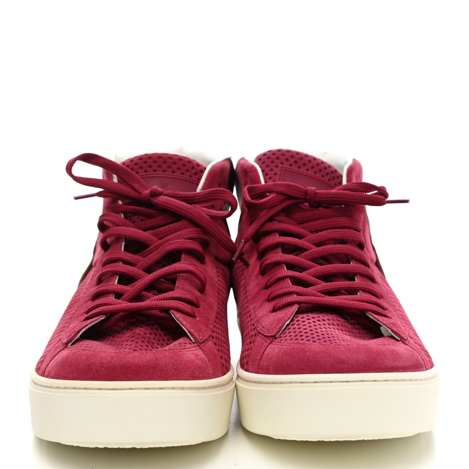 Louis Vuitton Nubuck High Top Sneakers 8 Burgundy 3 of 6