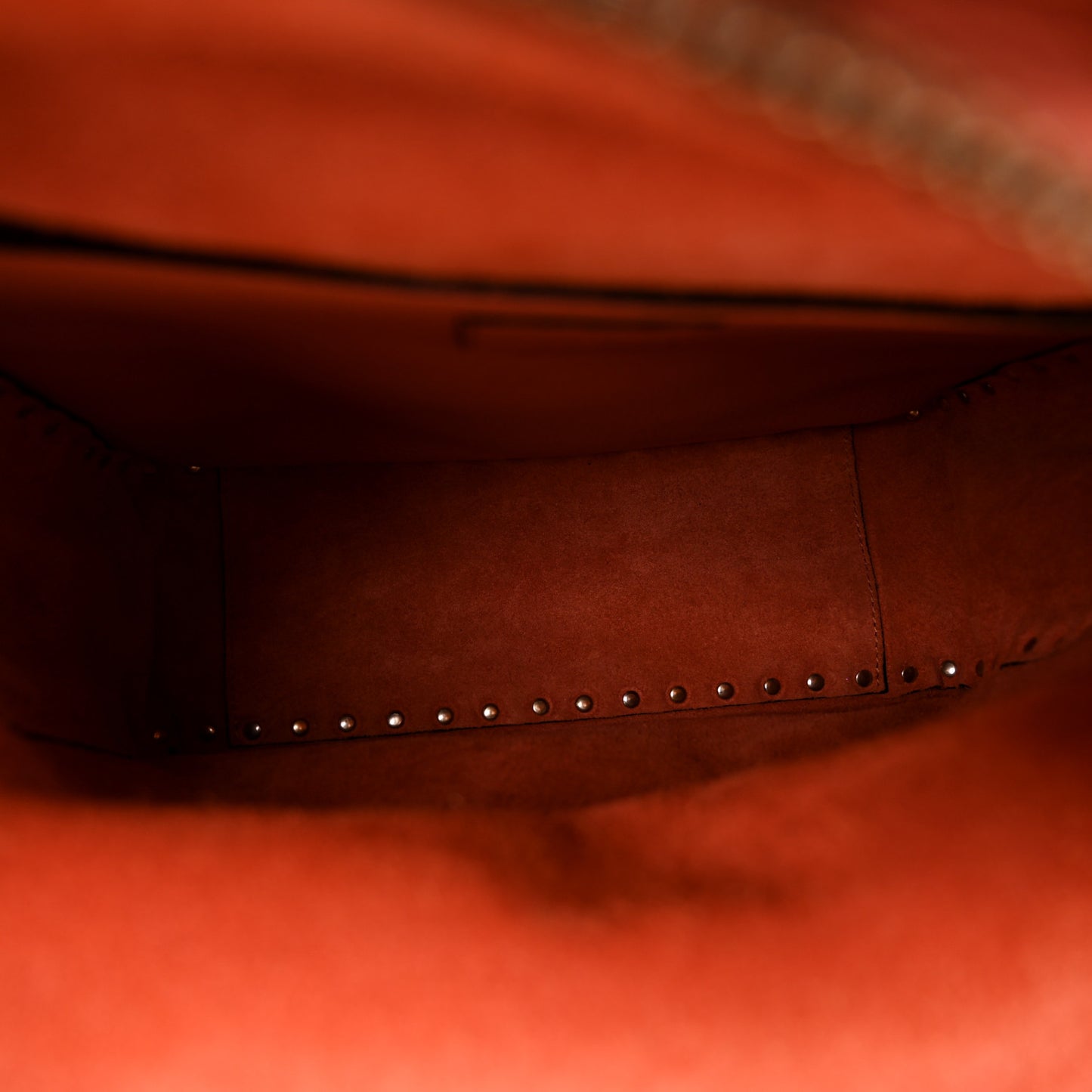 Grained Calfskin Medium Rockstud Backpack Coral