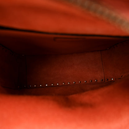 Valentino Garavani Grained Calfskin Medium Rockstud Backpack Coral 5 of 10