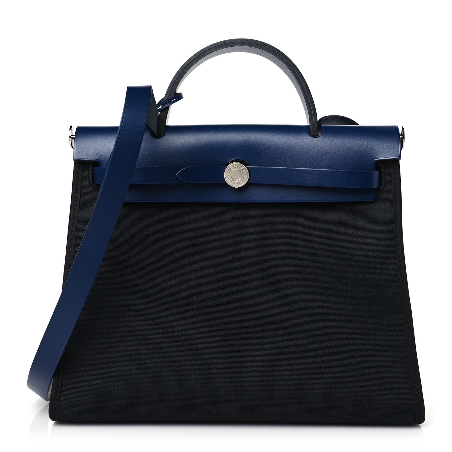 Military Toile Vache Hunter Herbag Zip 31 PM Black Bleu Saphir
