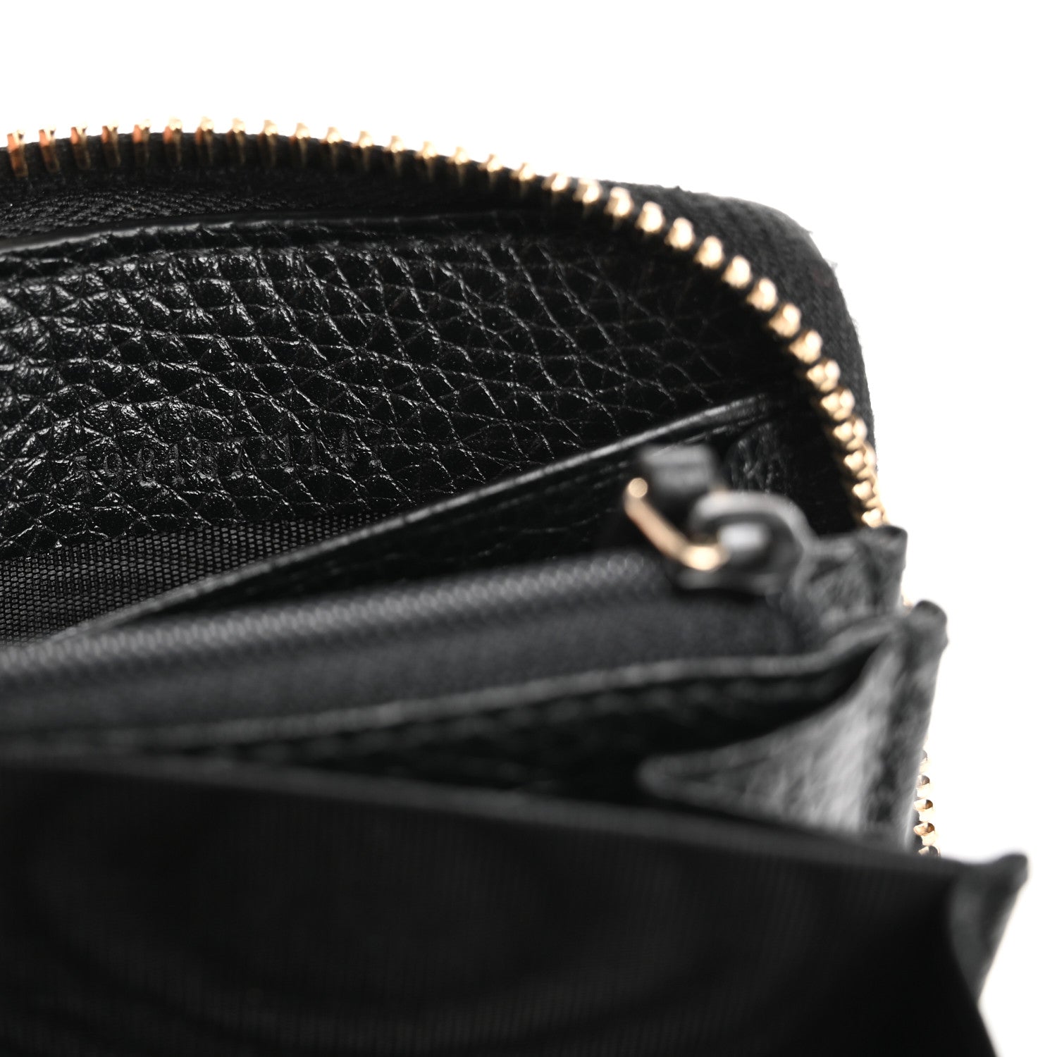 Gucci Pebbled Calfskin Soho Zip Around Wallet Black 7 of 8