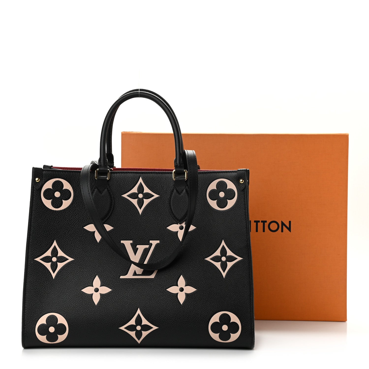 Louis Vuitton Empreinte Monogram Giant Onthego MM Black Beige 10 of 12