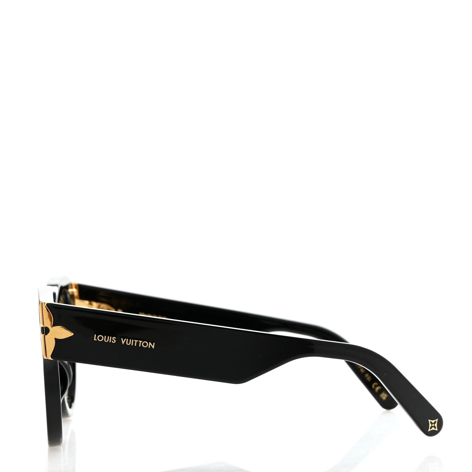 Louis Vuitton Acetate Flower Edge Round Sunglasses Z1777W Black 3 of 7