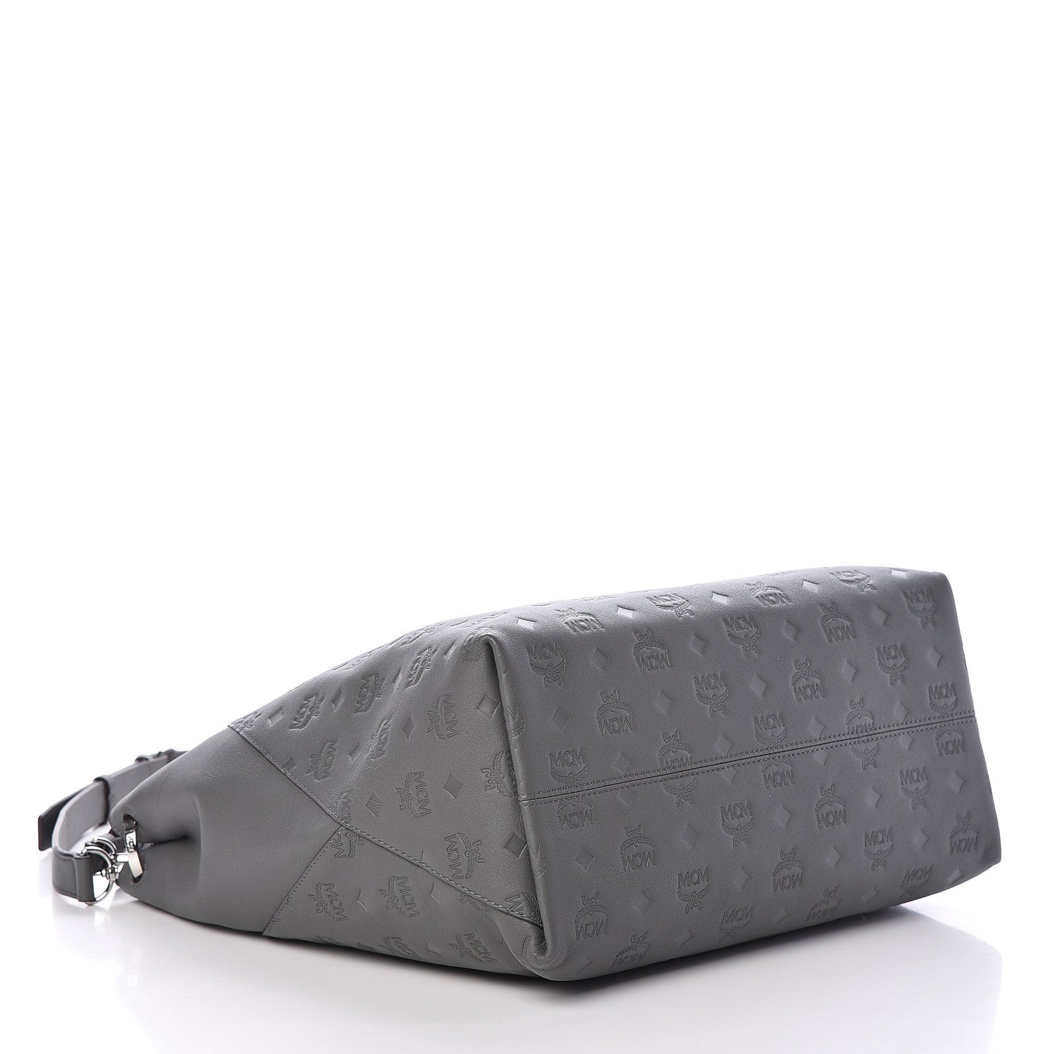 MCM Calfskin Ottomar Monogram Large Klara Hobo Charcoal 4 of 9