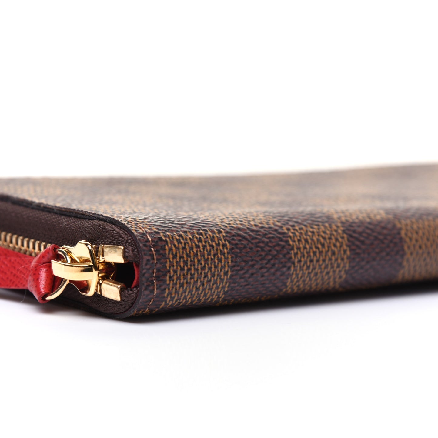 Damier Ebene Clemence Wallet Cherry