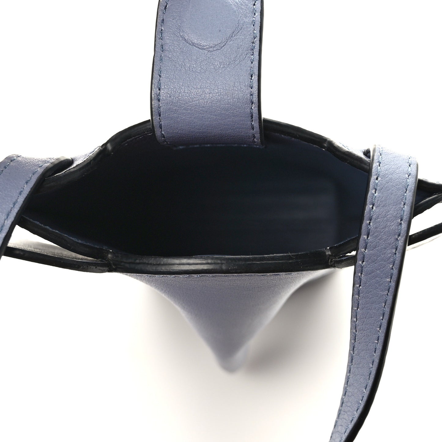 Calfskin Elephant Pouch Crossbody Bag Stone Blue