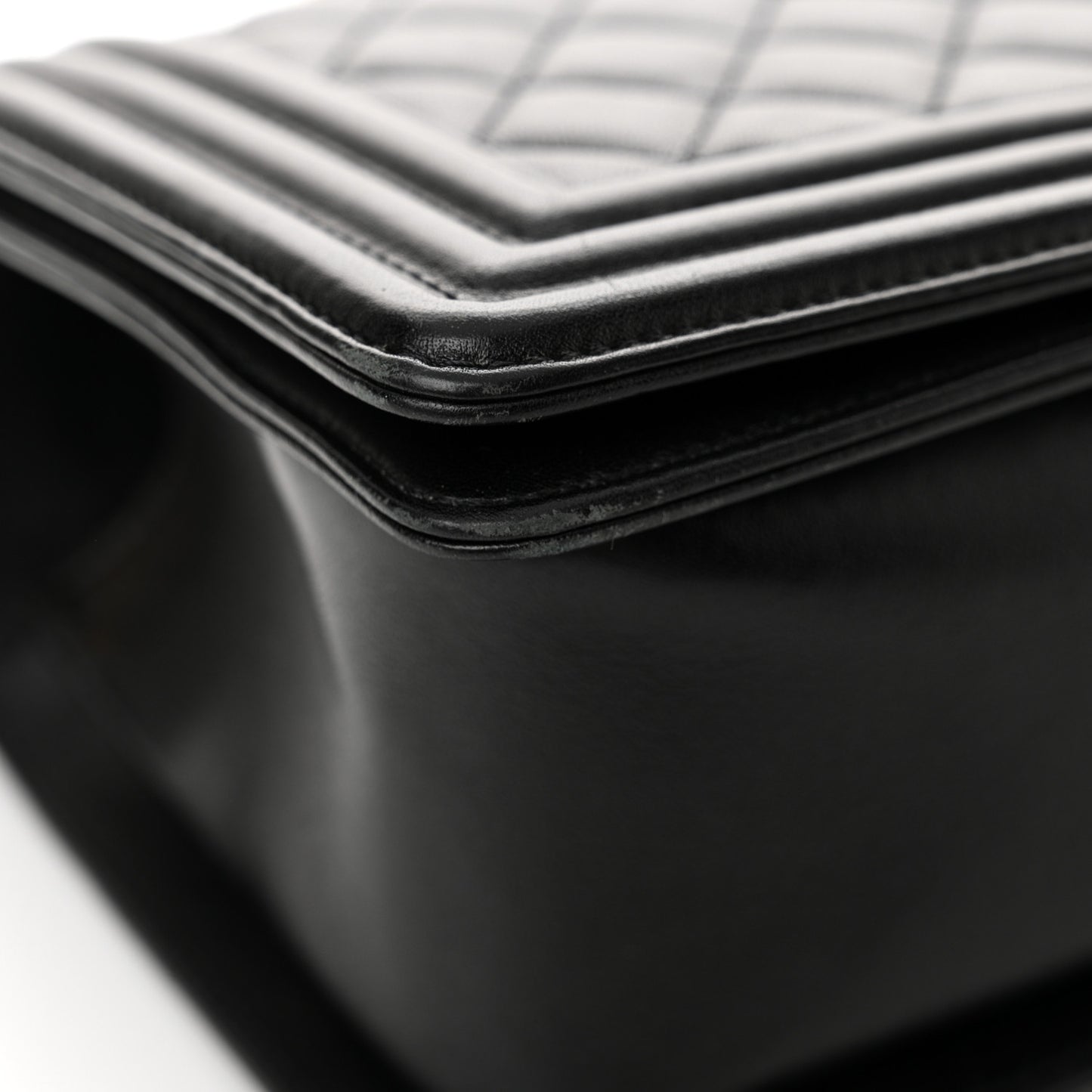 Calfskin Quilted Medium Boy Flap Black