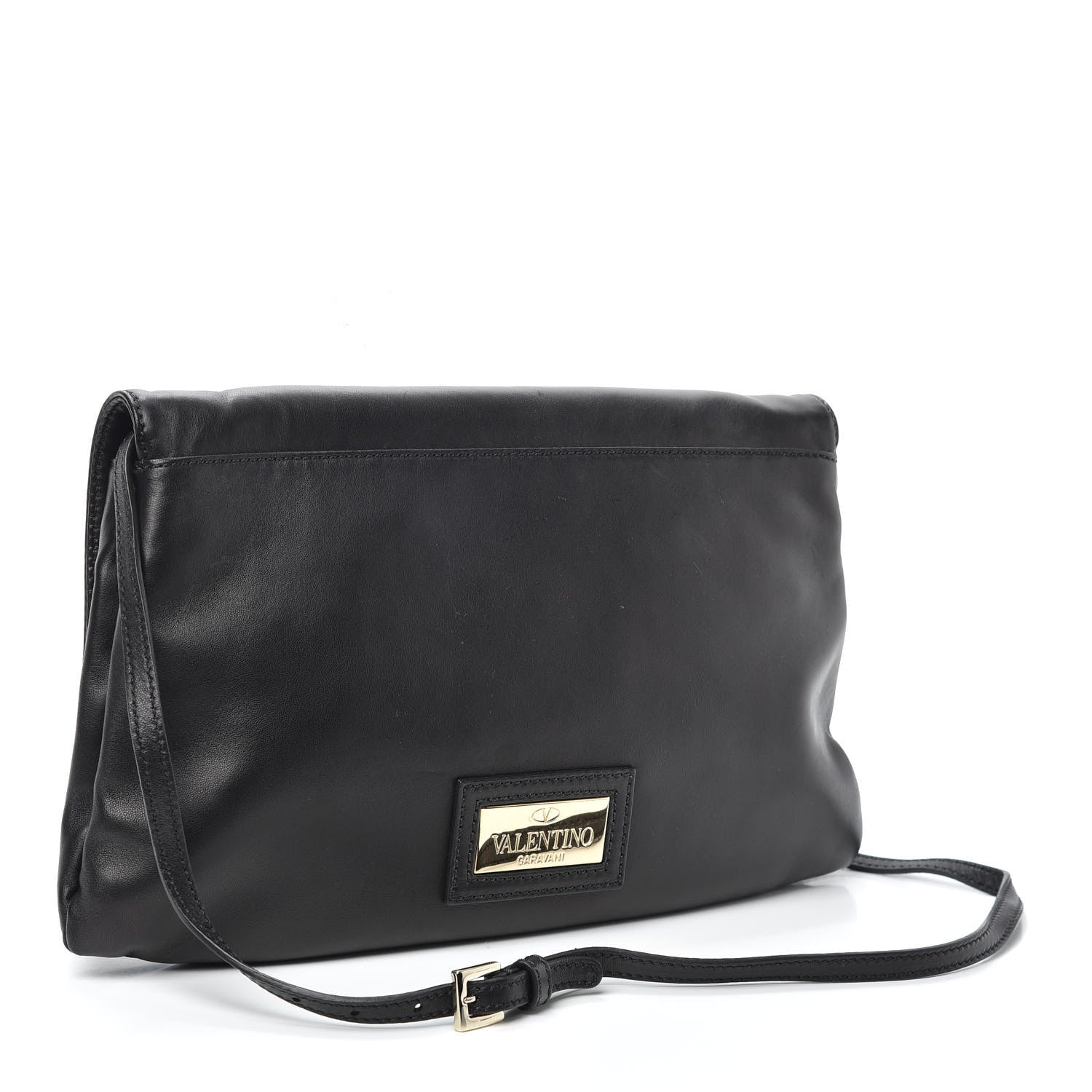 Valentino Garavani Nappa Rose Shoulder Bag Black 3 of 9
