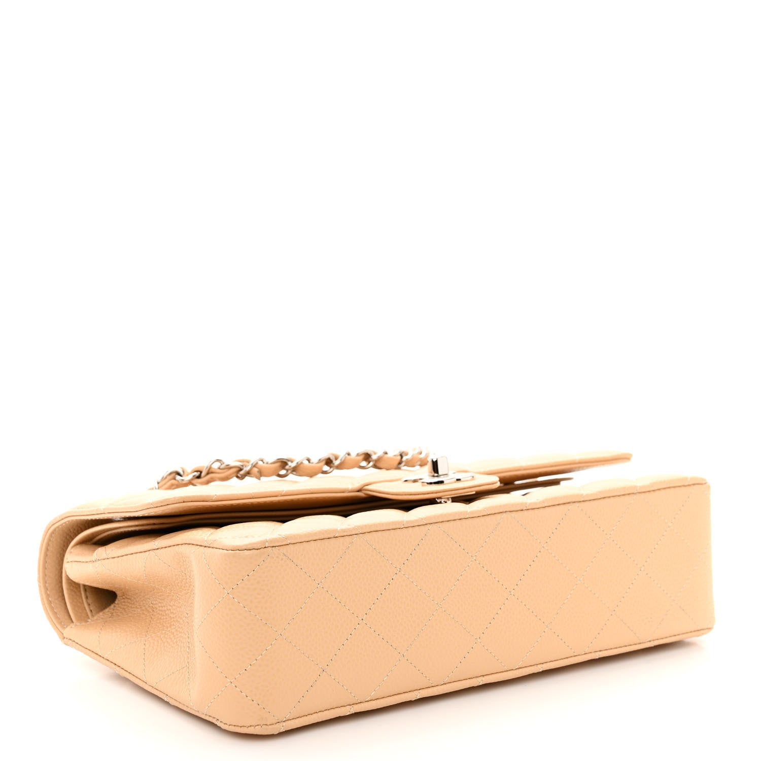 Chanel Caviar Quilted Medium Double Flap Beige 4 of 10