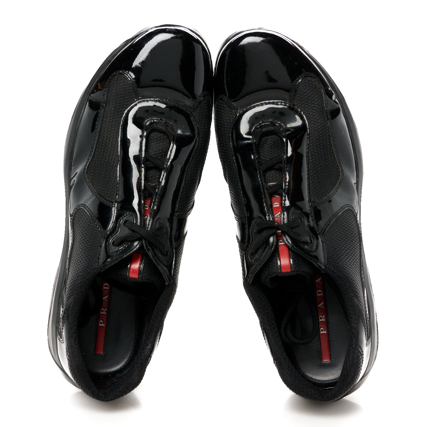 Patent Mens America's Cup Patchwork Sneakers 10.5 Black