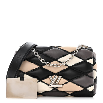Louis Vuitton Lambskin Malletage GO-14 PM Beige Black 1 of 16