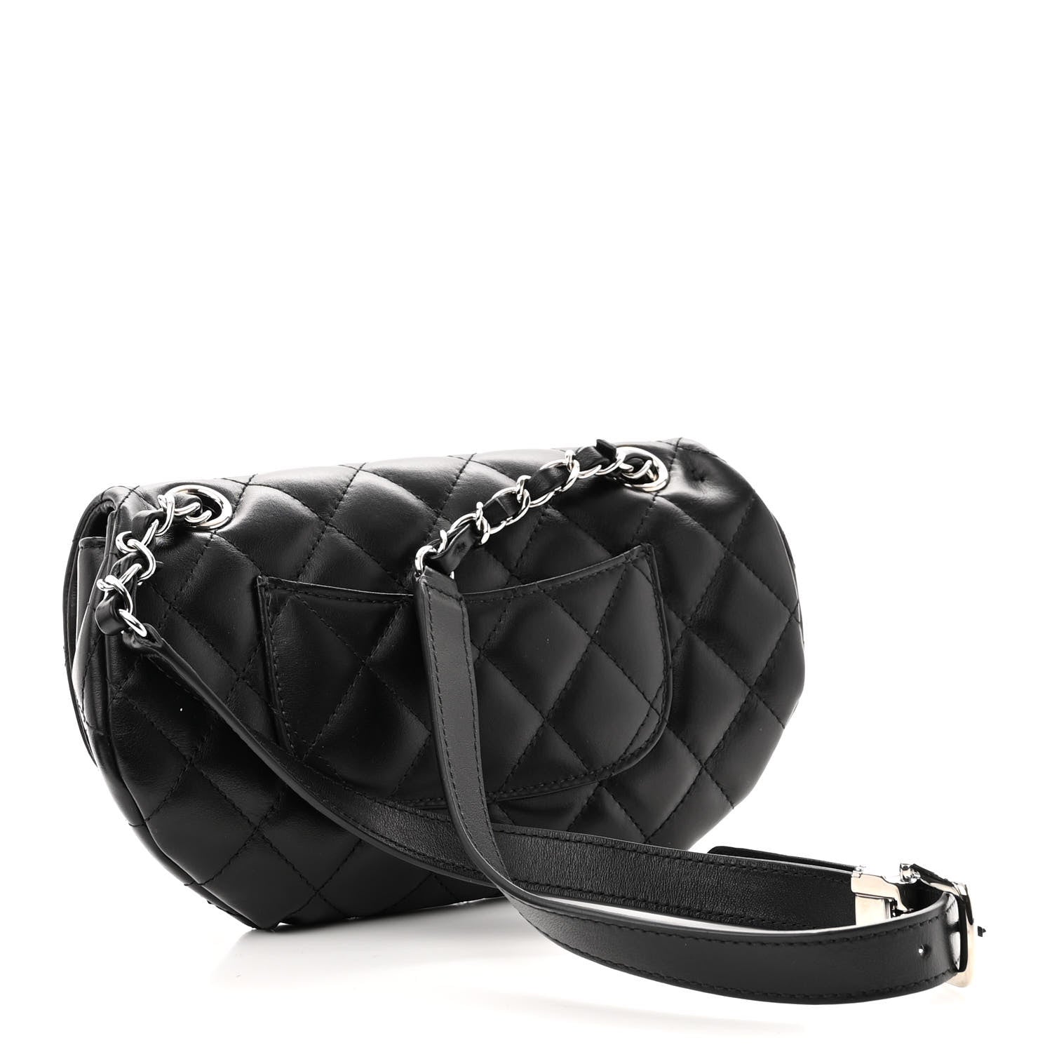 Chanel Calfskin Quilted CC Uniform Flap Belt Bag Black 3 of 9