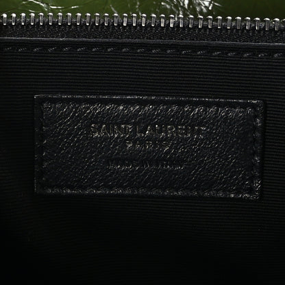 Saint Laurent Crinkled Calfskin Matelasse Monogram Medium Niki Chain Satchel Dark Pine 6 of 9