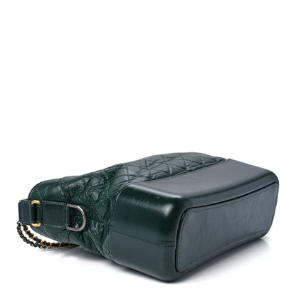 Chanel Aged Calfskin Quilted Medium Gabrielle Hobo Dark Green 3 of 10