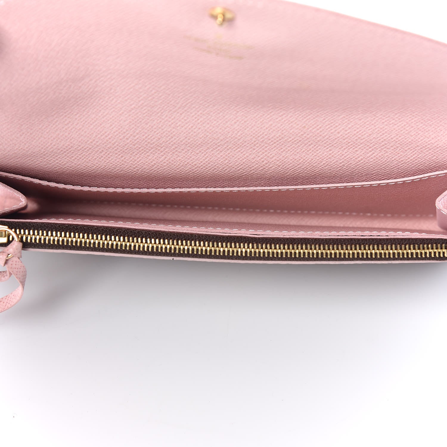 Louis Vuitton Damier Ebene Caissa Wallet Rose Ballerine 7 of 9