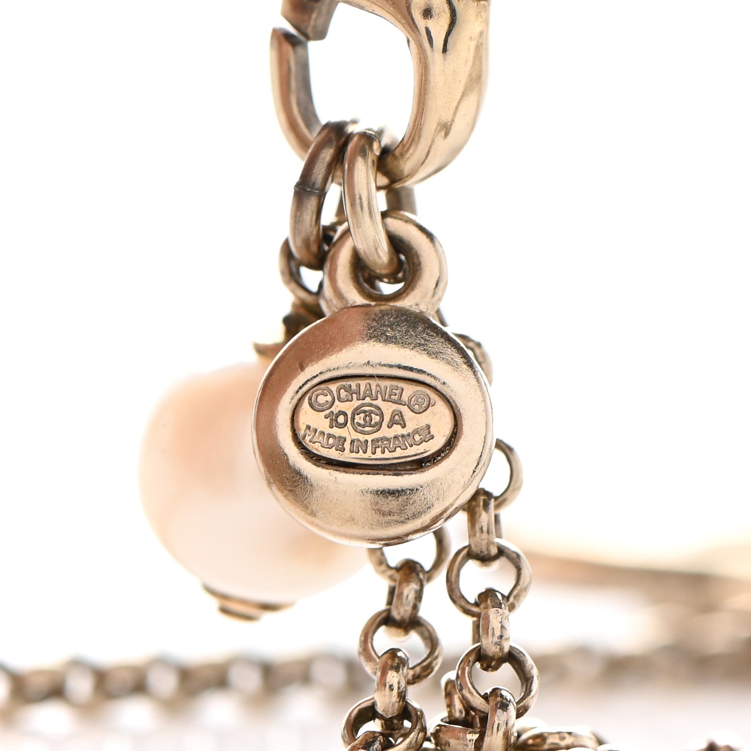 Chanel Strass Crystal Pearl Beaded CC Short Necklace 5 of 5