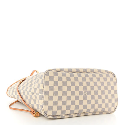 Louis Vuitton Damier Azur Neo Neverfull MM Rose Ballerine 4 of 10