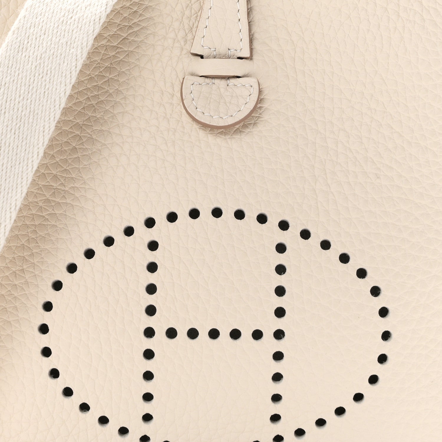 Hermes Taurillon Clemence Evelyne TPM Craie 7 of 10