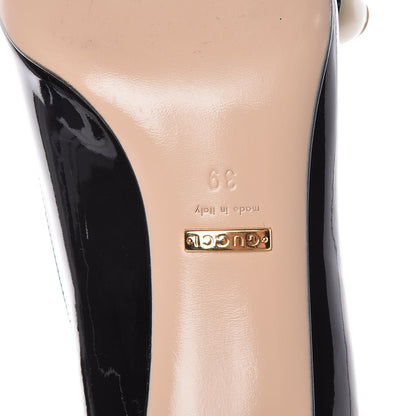 Gucci Vernice Pearl Arielle Mary Jane Pumps 39 Black 7 of 8