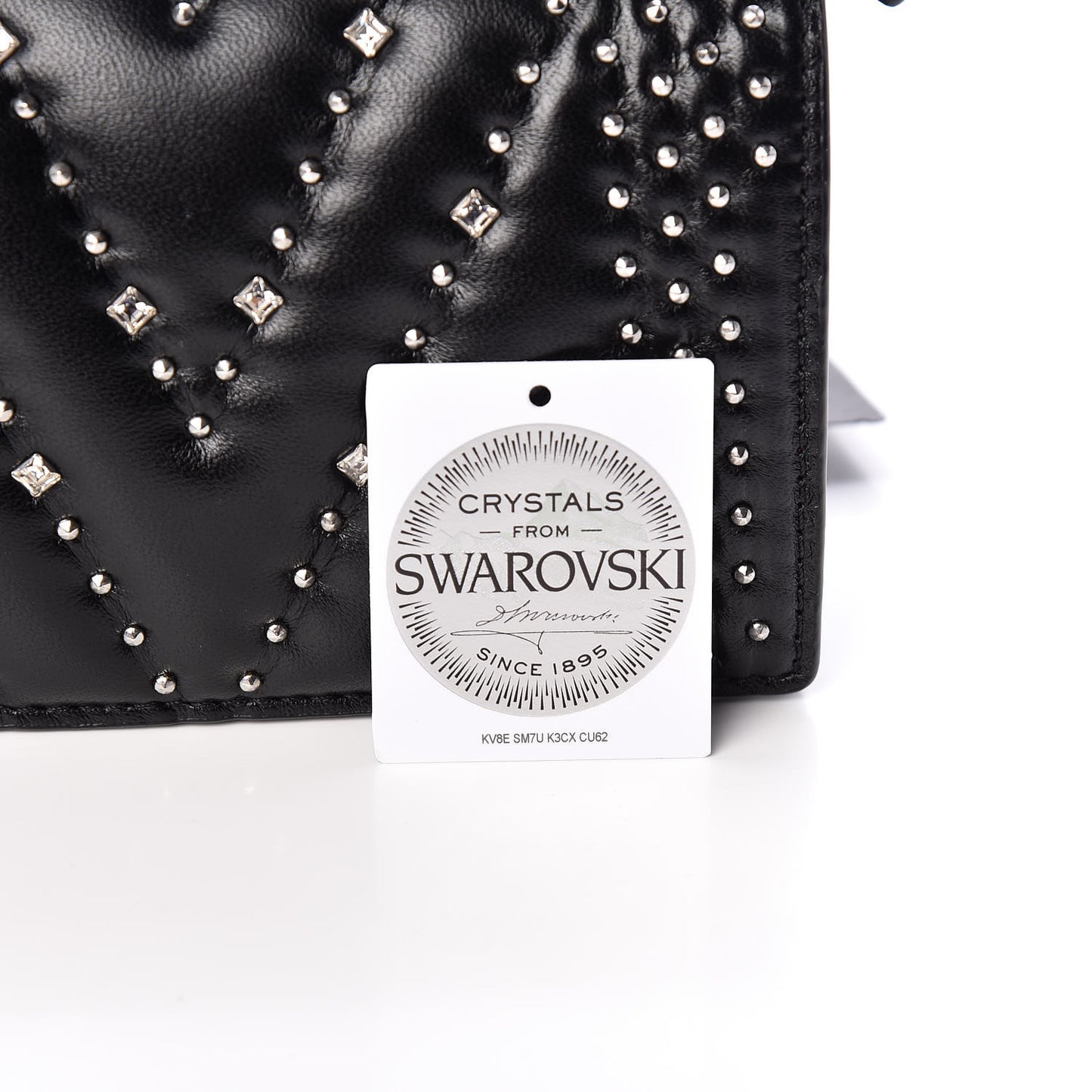 Lambskin Diamond Disco Mini Flap Crossbody Bag Black