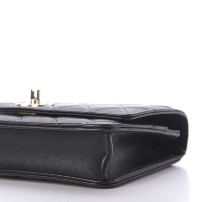 Chanel Lambskin Quilted Trendy CC Wallet On Chain WOC Black 7 of 10