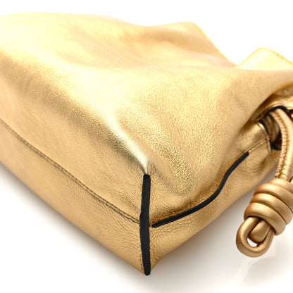 Loewe Metallic Calfskin Mini Chain Flamenco Knot Clutch Gold 9 of 9