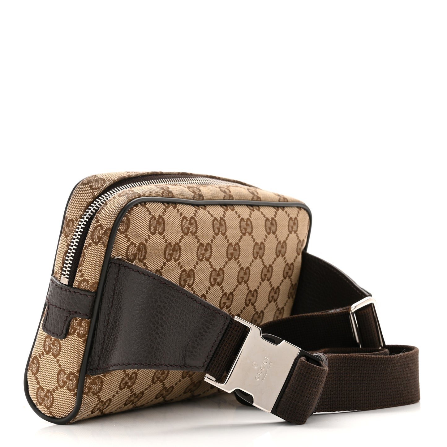 Monogram Dollar Calfskin Belt Bag Beige Ebony Testa di Moro Marrone Scuro