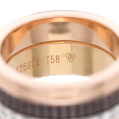 Boucheron 18K Pink Yellow White Gold Diamond PVD Large Quatre Classique Ring 58 8.25 5 of 7